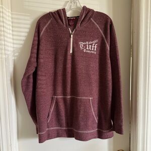 Cowgirl Tuff Co. faded Burgundy 3/4 zip hoodie and western southwest sz xl